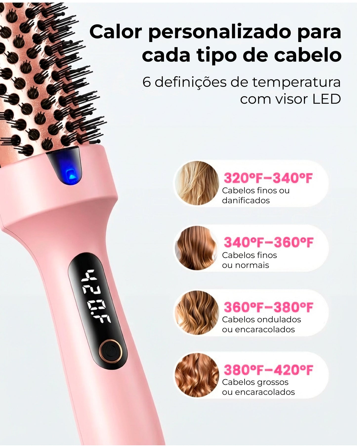 Escova de cabelo térmica 3 em 1- CURLIFY