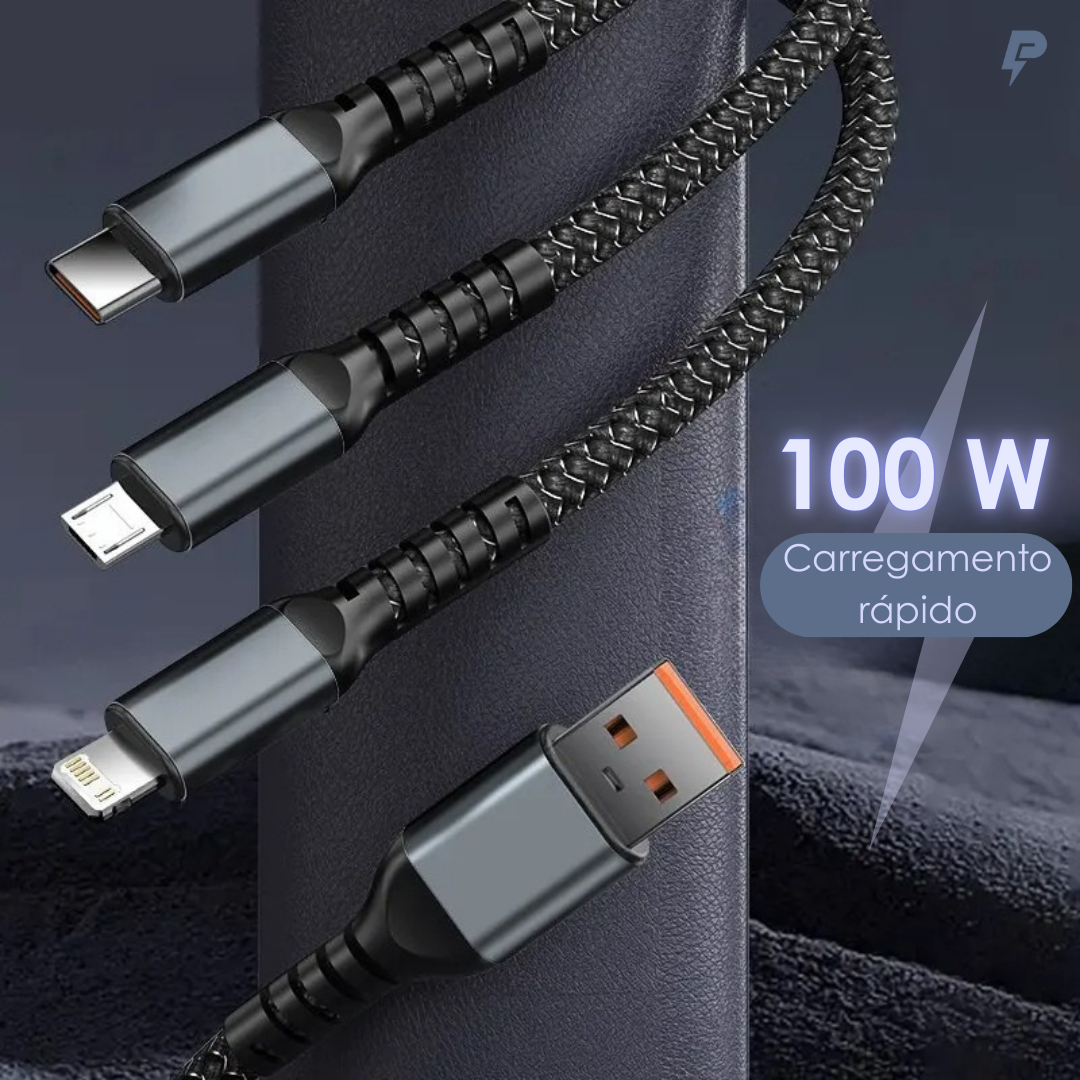 Cabo Carregador 3 em 1 Powernest