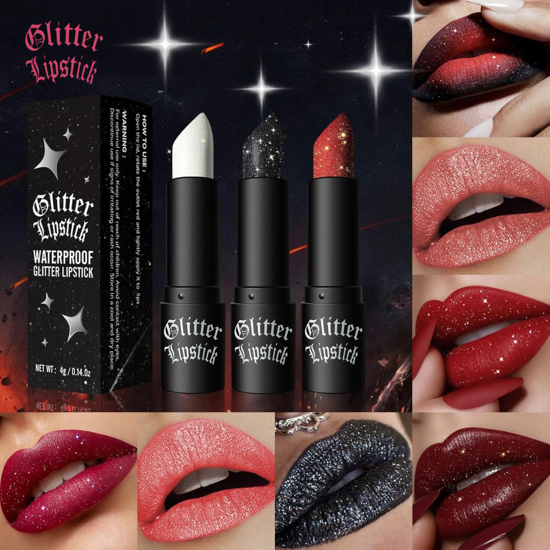 Batom Brilhante Glitter Lipstick