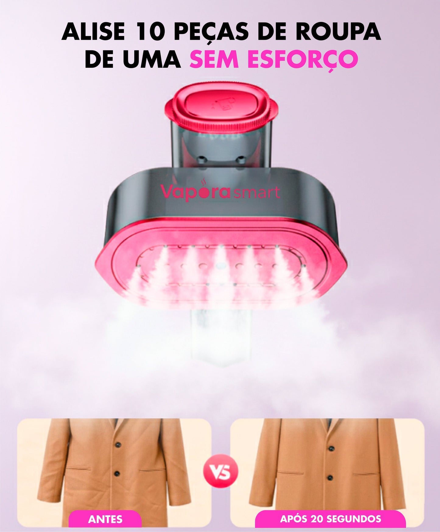 Ferro de engomar portátil a vapor - VAPORA SMART