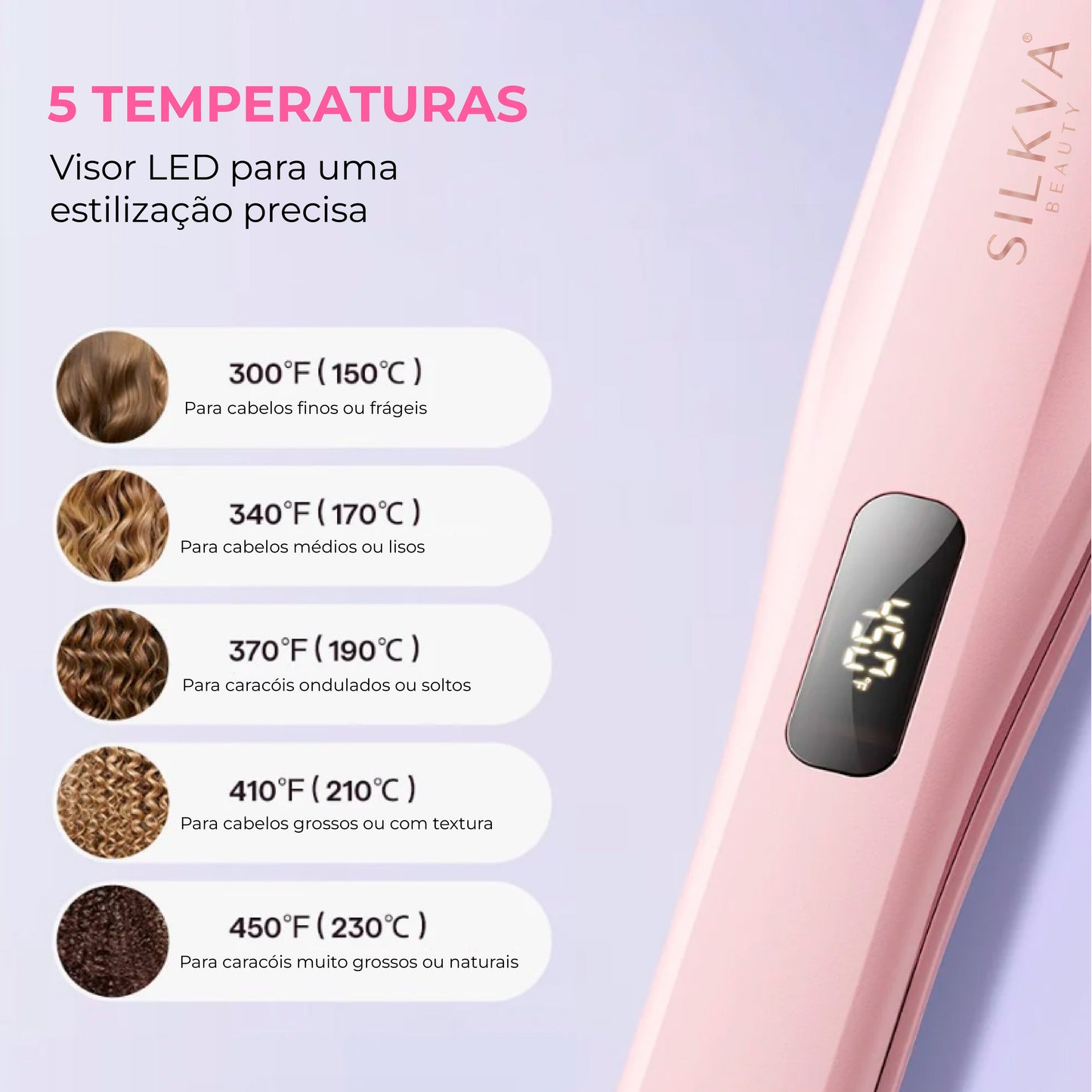 Alisador de cabelo a vapor - Silkva