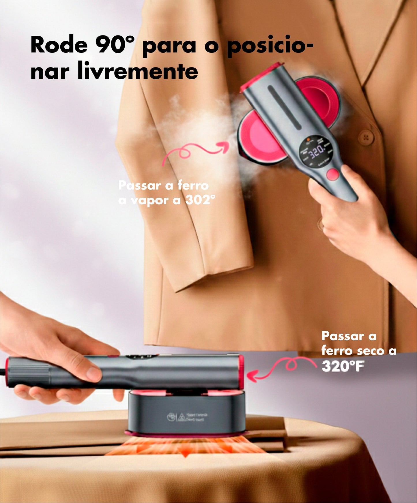 Ferro de engomar portátil a vapor - VAPORA SMART