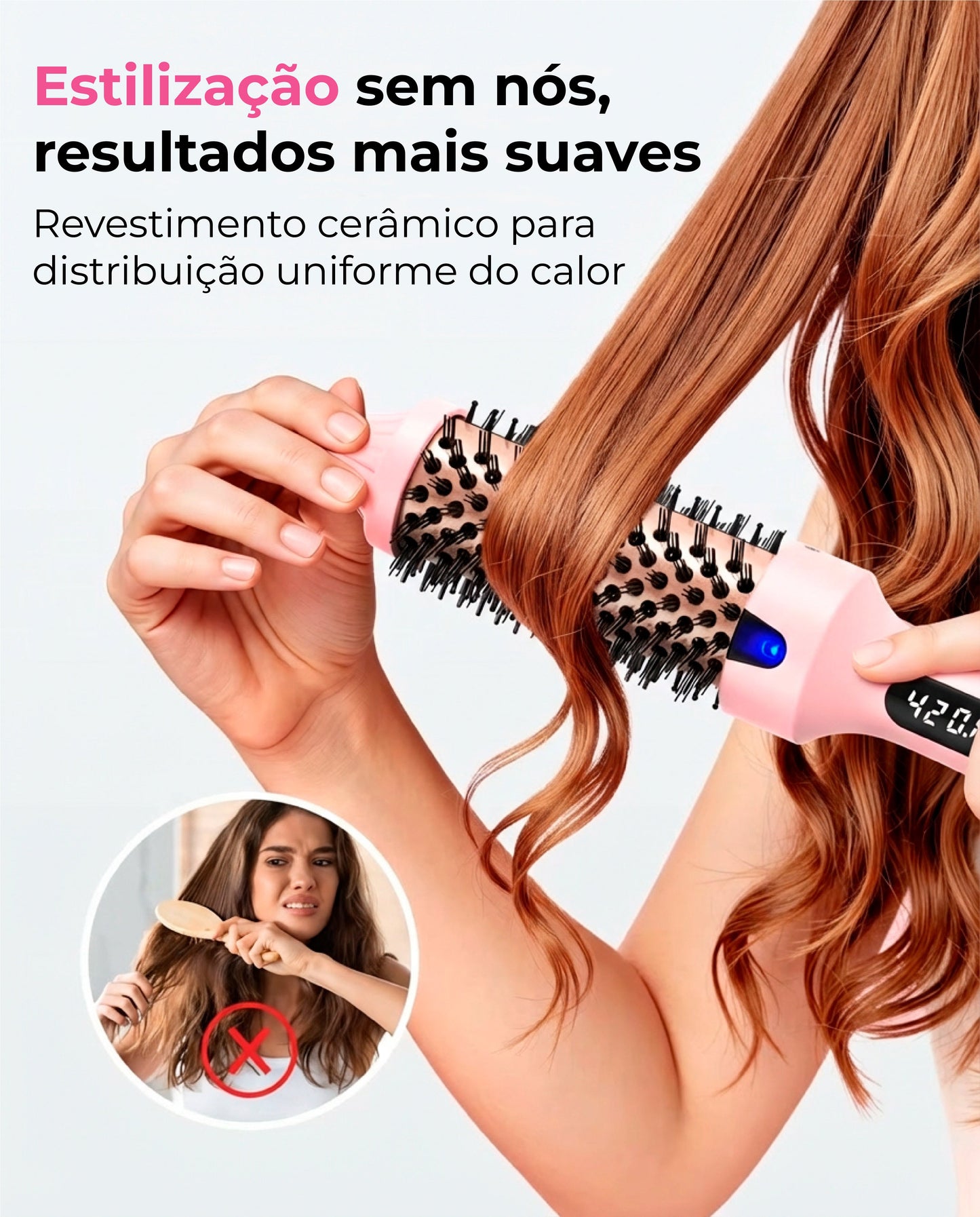 Escova de cabelo térmica 3 em 1- CURLIFY