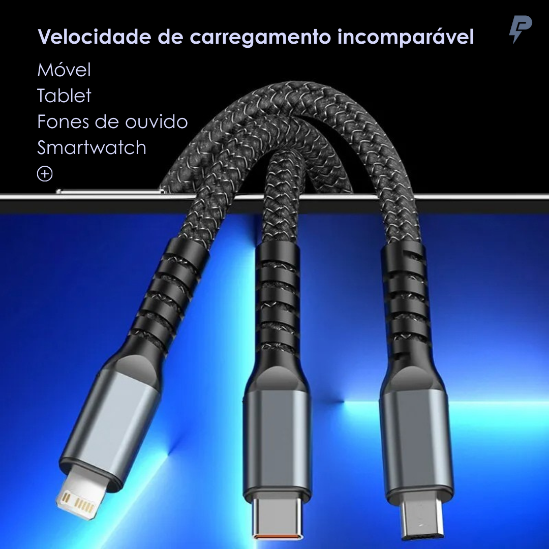 Cabo Carregador 3 em 1 Powernest
